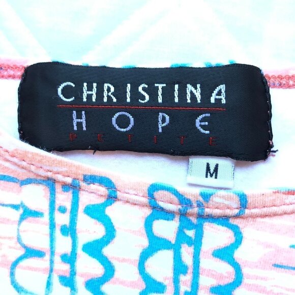 Christina Hope Scoop Neck Beachy Tee 3/4 Sleeve - Picture 4 of 4